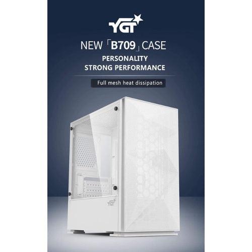 YGT B709 WHITE M-ATX MESH - TG GAMING CHASSIS-PC CASE-Makotek Computers