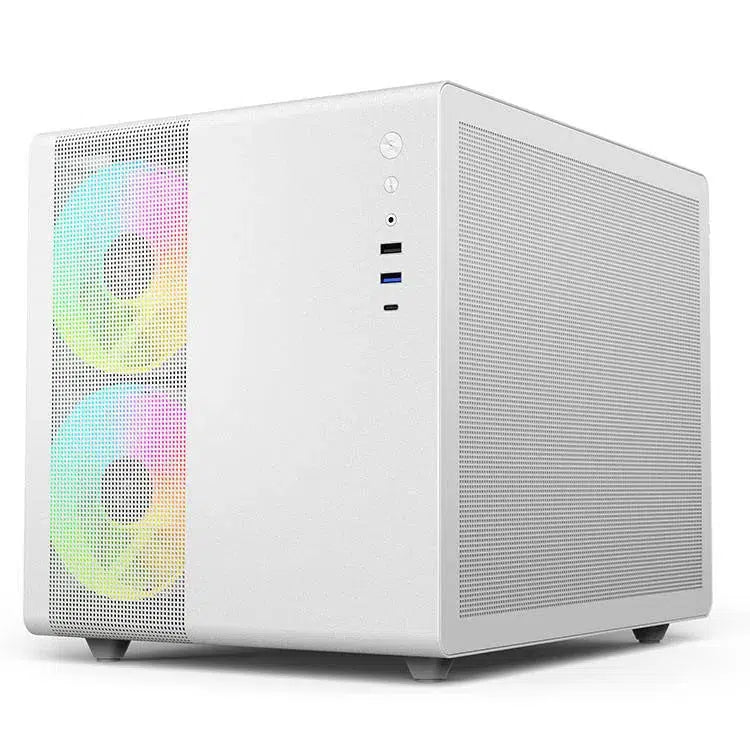 YGT V300 WHITE M-ATX DUAL CHAMBER GAMING CHASSIS-PC CASE-Makotek Computers