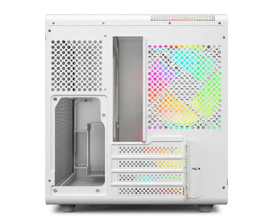 YGT V300 WHITE M-ATX DUAL CHAMBER GAMING CHASSIS-PC CASE-Makotek Computers