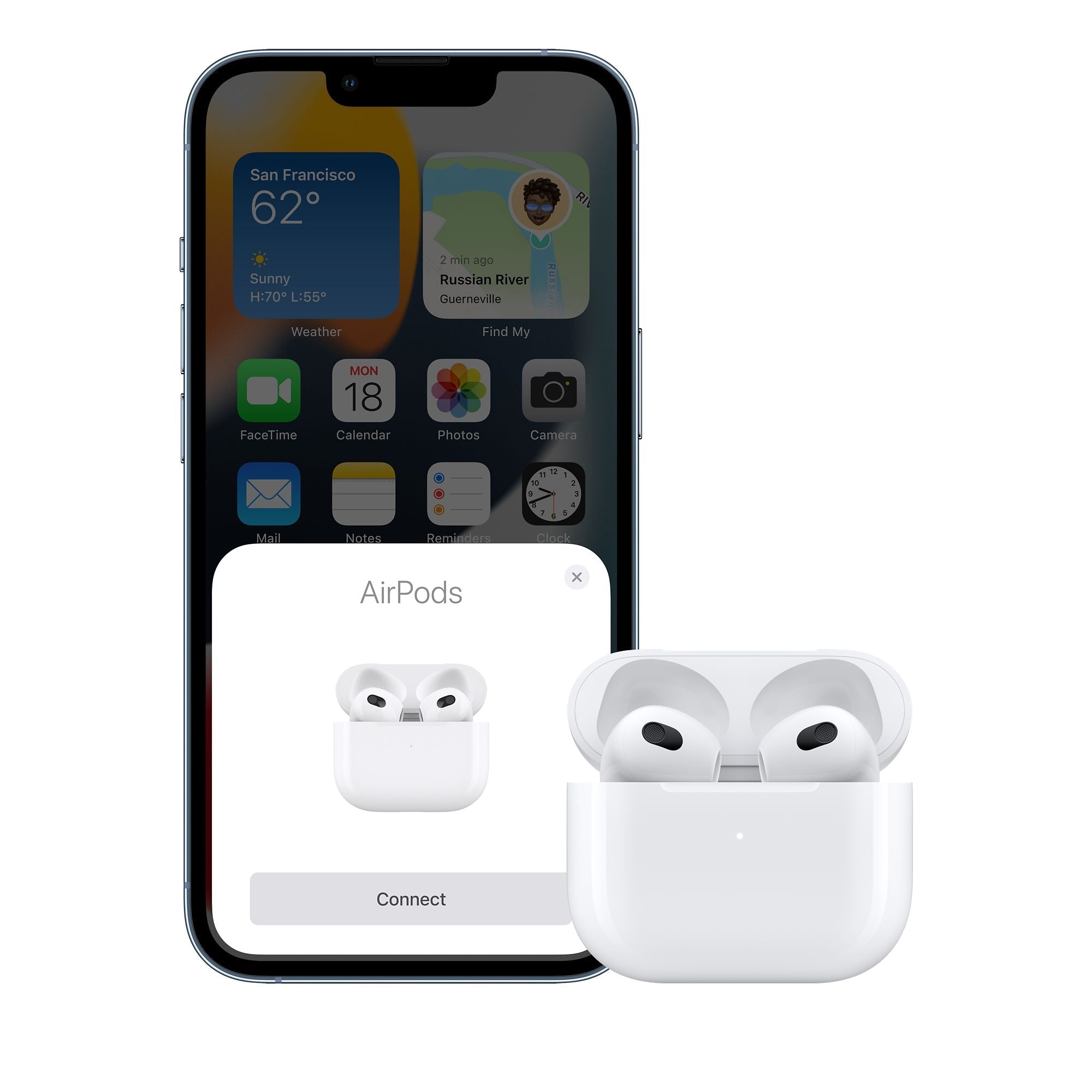 APPLE AIRPODS MME73ZA/A (3RD GENERATION) WITH MAGSAFE CHARGING ...