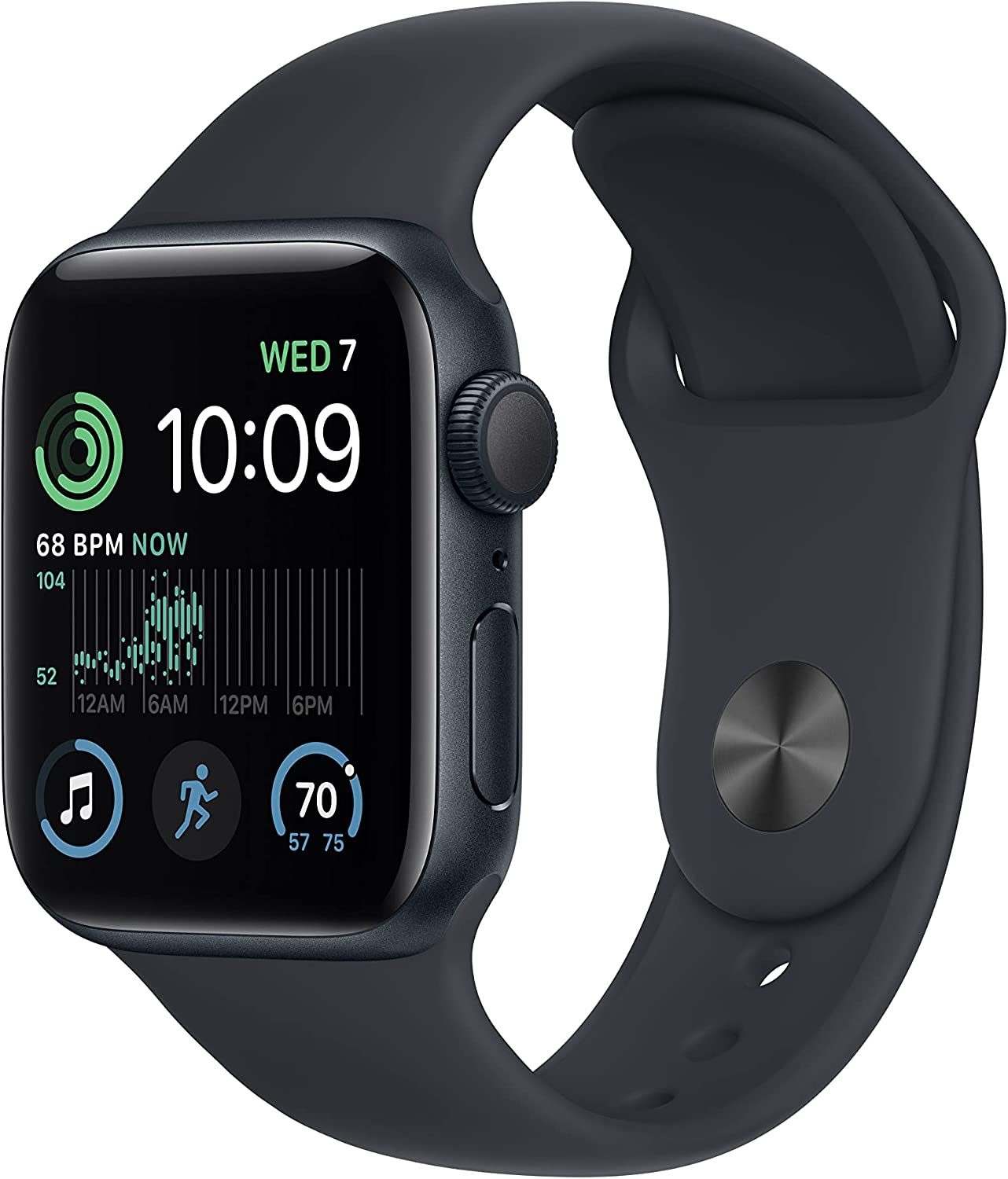 APPLE MNJT3ZP/A WATCH (2ND GEN) SE GPS 40MM MIDNIGHT ALUMINUM CASE WITH MIDNIGHT SPORT BAND WATCH-WATCH-Makotek Computers