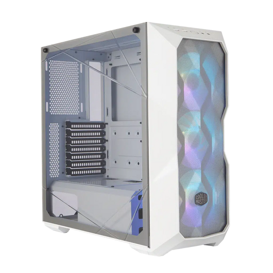 COOLER MASTER TD500 MESH ARGB ATX TG CASE (3X120MM) WHITE MCB-D500D-WGNN-S01 PC CASE-PC CASE-Makotek Computers