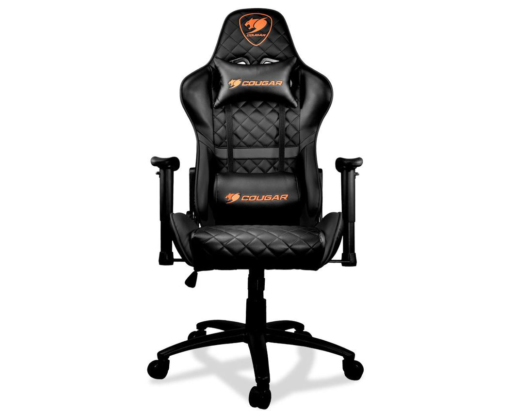 Gaming chair Cougar Armor S black computer, up to 120 kg, PU leather, 4D,  180°