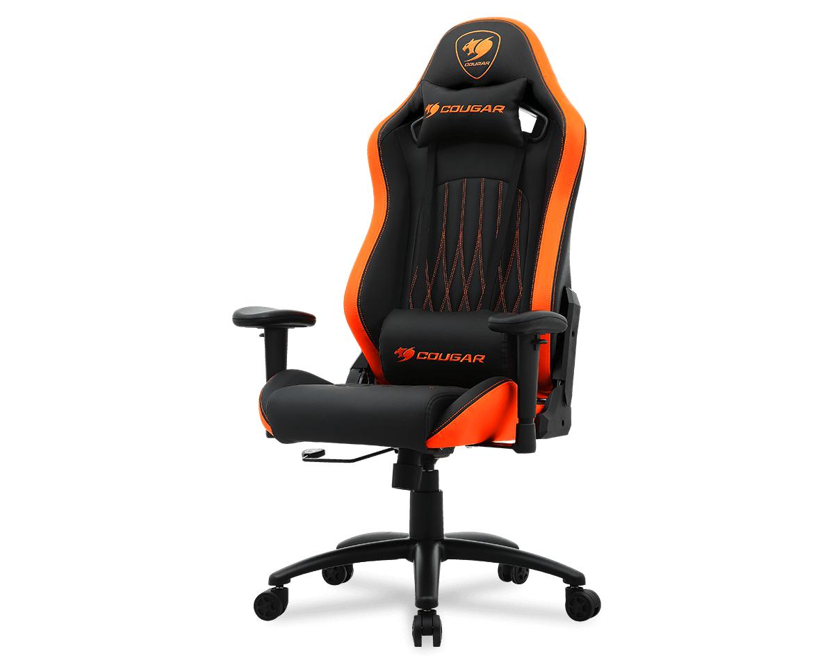 COUGAR EXPLORE BLACK-ORANGE GAMING CHAIR-Chair-Makotek Computers