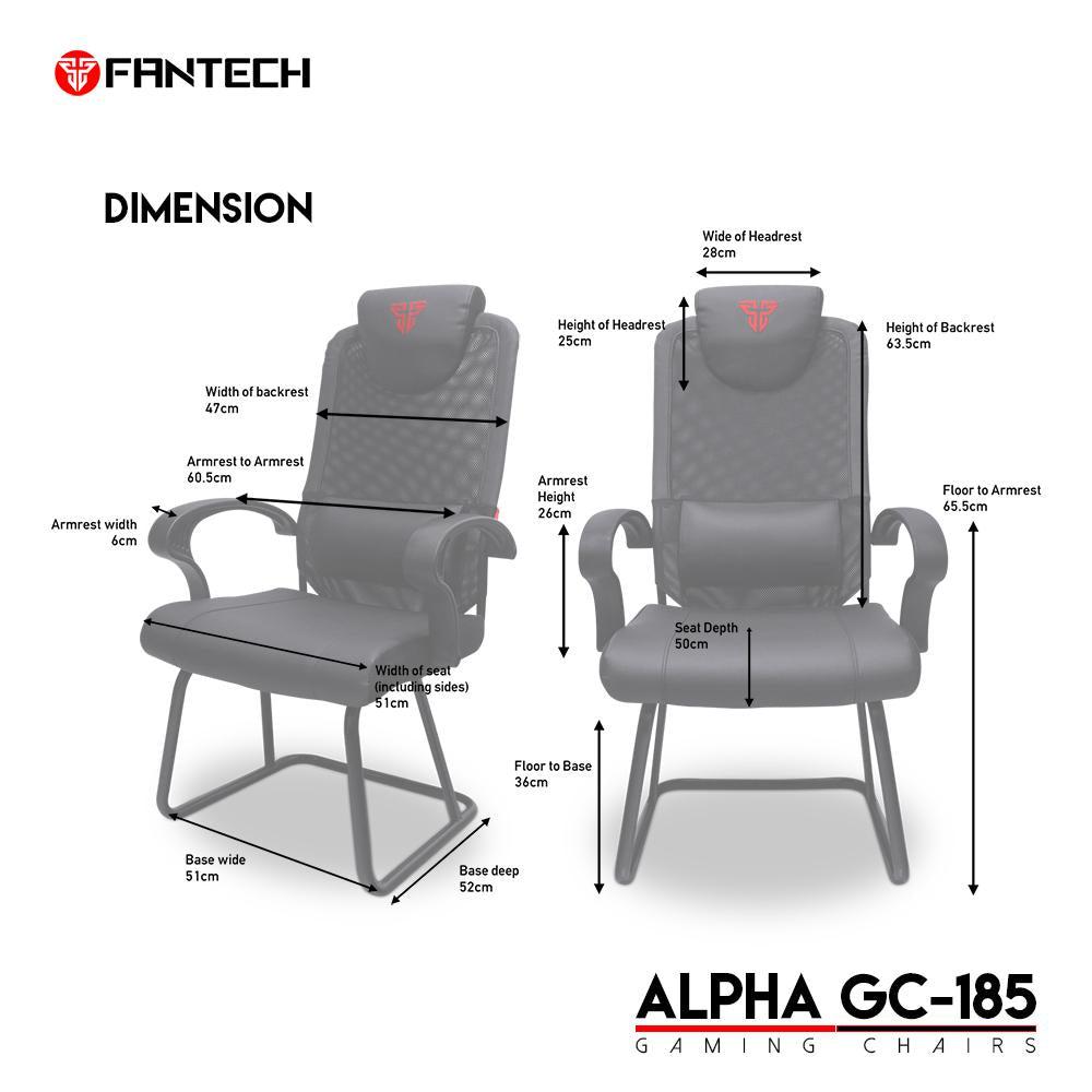 FANTECH ALPHA GC185 GAMING (BLACK) CHAIR-CHAIR-Makotek Computers