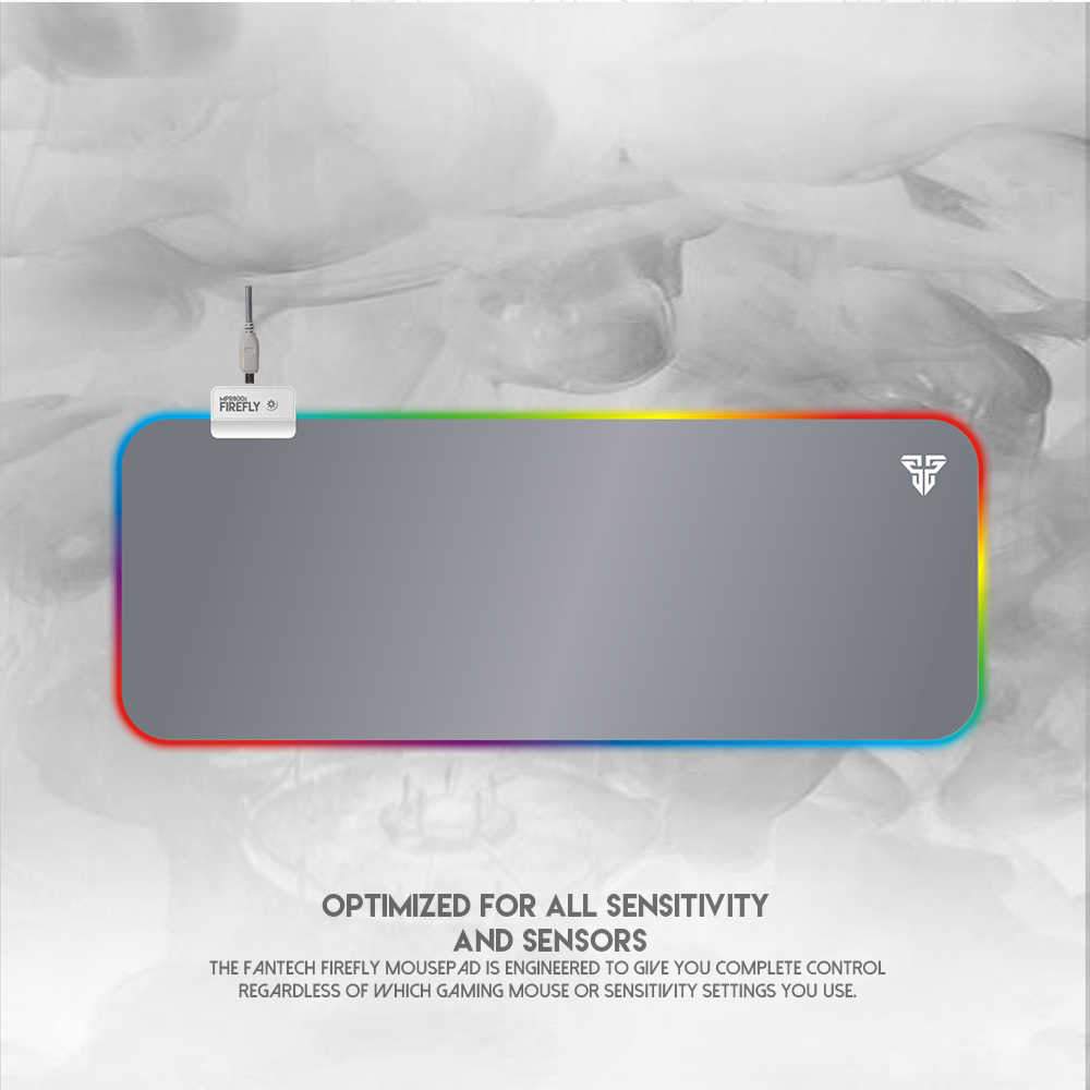 FANTECH MPR800 FIREFLY WHITE RGB MOUSEPAD-MOUSEPAD-Makotek Computers