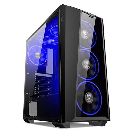 FRONTIER RAIDER RA08A BK/BK ATX CASE (3 LED FANS/NO PSU/NO ODD BAY) PC CASE-PC CASE-Makotek Computers