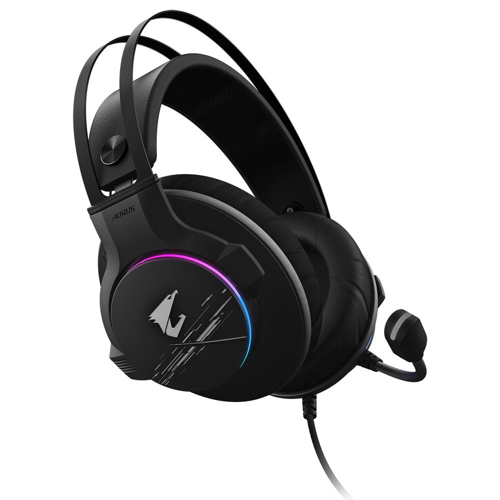 GIGABYTE AORUS H1 BLACK 7.1 GAMING HEADSET-HEADSET-Makotek Computers