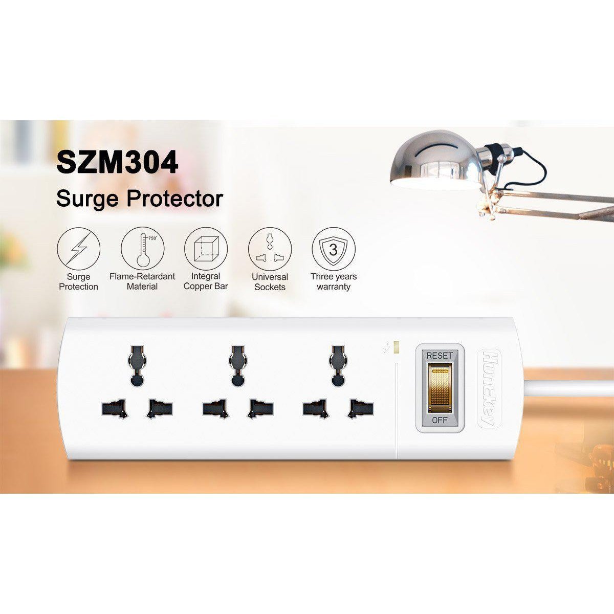 HUNTKEY SZM304-4-Surge protector-Makotek Computers