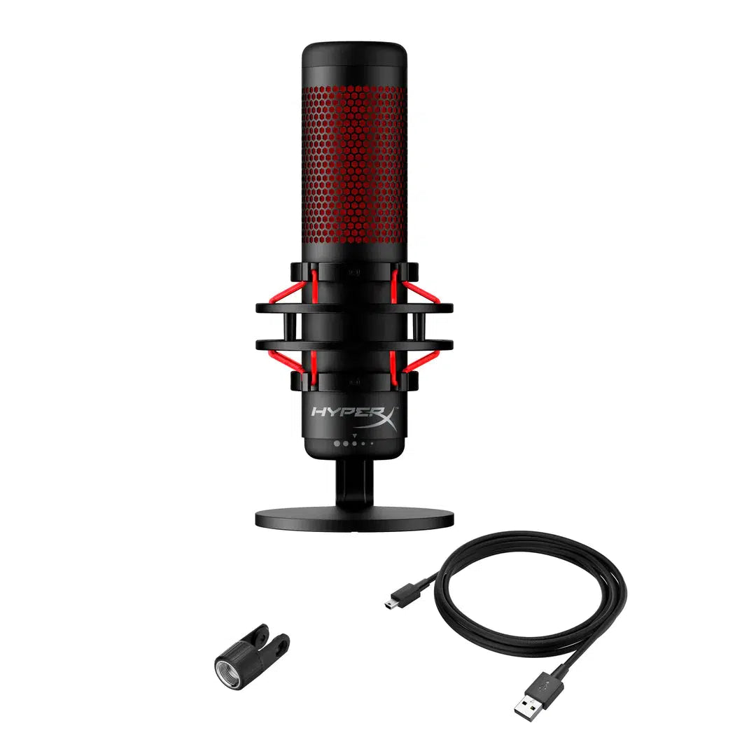 KINGSTON HYPERX QUADCAST S (RGB) BLACK CONDENSER MICROPHONE-MICROPHONE-Makotek Computers