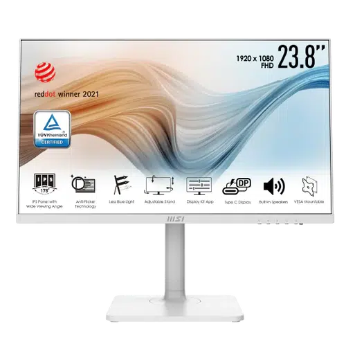 MSI MODERN MD241PW 23.8" FHD EYE CARE (WHITE) MONITOR-MONITOR-Makotek Computers