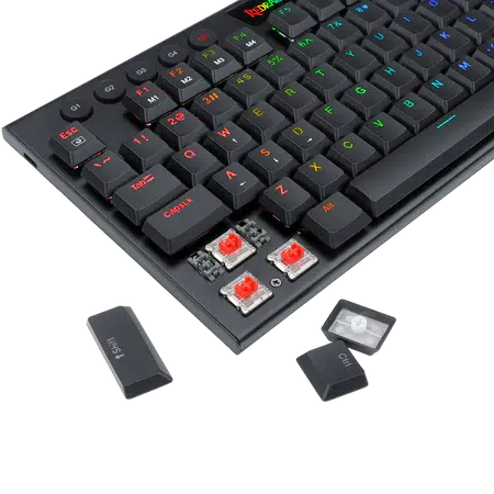 REDRAGON K622 HORUS 87 KEYS LOW PROFILE DESIGN | RED MECHANICAL SWITCH | RGB BACKLIGHTING | WIRED KEYBOARD-KEYBOARD-Makotek Computers