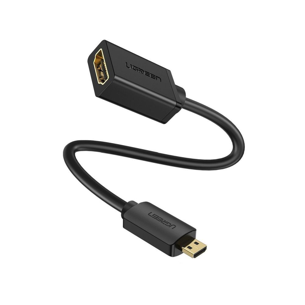 UGREEN MICRO HDMI MALE TO HDMI FEMALE | 20134/20134 | 0.22M | BLACK | HDMI 2.0 | 4K @ 60HZ | CABLE-CABLE-Makotek Computers