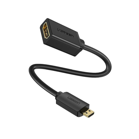 UGREEN MICRO HDMI MALE TO HDMI FEMALE | 20134/20134 | 0.22M | BLACK | HDMI 2.0 | 4K @ 60HZ | CABLE-CABLE-Makotek Computers