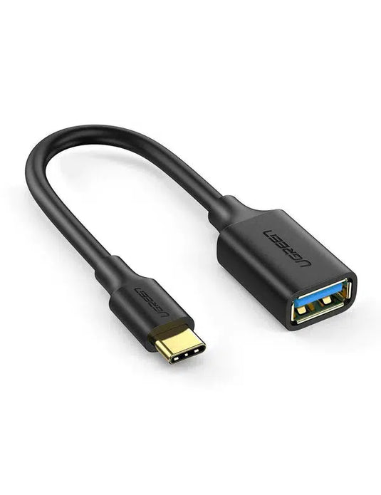 UGREEN USB-C MALE TO USB 3.0 A FEMALE OTG | US154/30701 | 15CM | BLACK | CABLE-CABLE-Makotek Computers